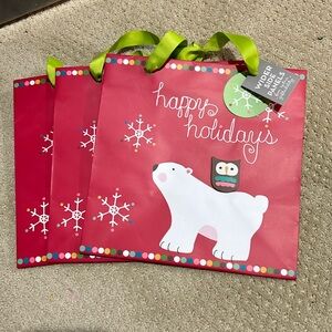 3 Polar Bear Holidays  Christmas Gift Bags & Tags